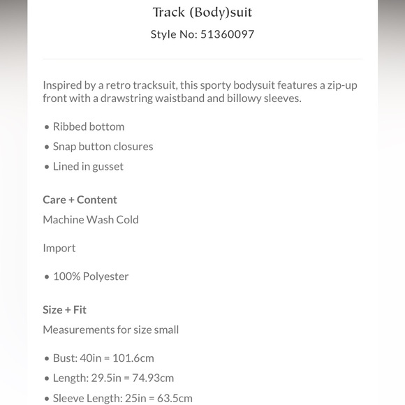 NWT Free People Track (Body)Suit - Picture 9 of 9